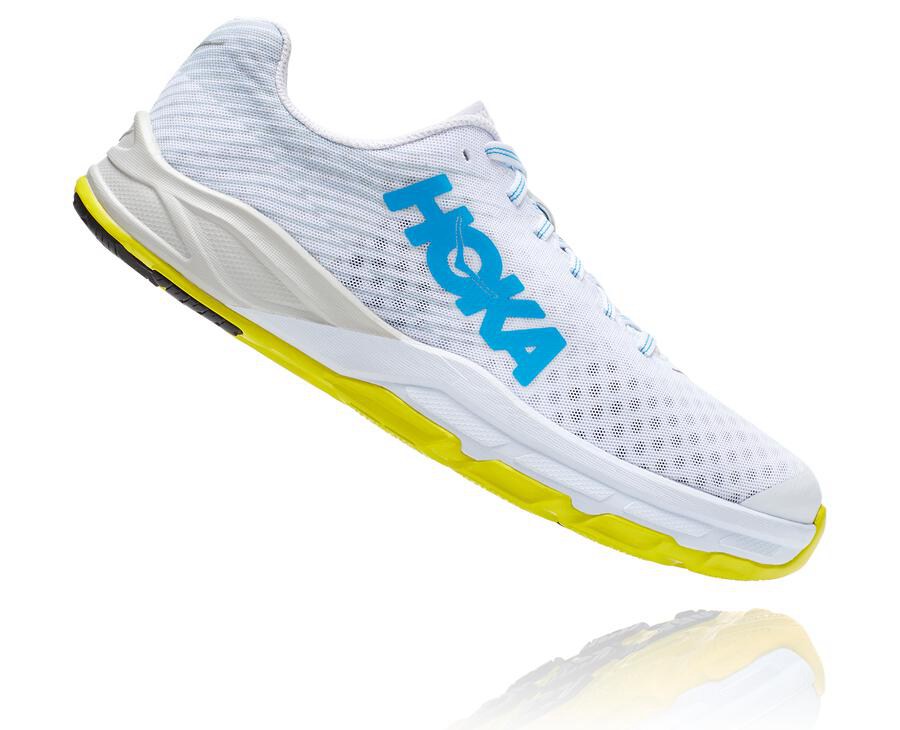 Hoka One One Running Shoes Mens White - EVO Carbon Rocket - 24136YNOF